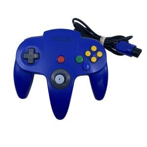 Nintendo 64 Blue Controller NUS-005 OEM Tested Working Loose Joystick